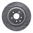 R1 08-26 Nissan 350Z Rear Drill & Slot Silver Rotors
