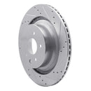 R1 08-26 Nissan 350Z Rear Drill & Slot Silver Rotors
