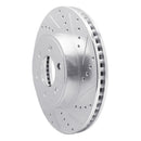 R1 03-03 Dodge Durango Front Right Drilled & Slotted Silver Brake Rotor