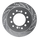 R1 01-09 Lexus GX470 Rear Drilled & Slotted Silver Brake Rotor Set
