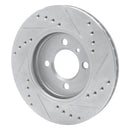 R1 84-91 BMW 325IX Front Left Drilled & Slotted Silver Brake Rotor