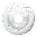 R1 94-96 Nissan 240SX Front & Rear Drilled & Slotted Silver Brake Rotor Set