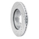 R1 13-19 Nissan Sentra Front Drilled & Slotted Silver Brake Rotor Set