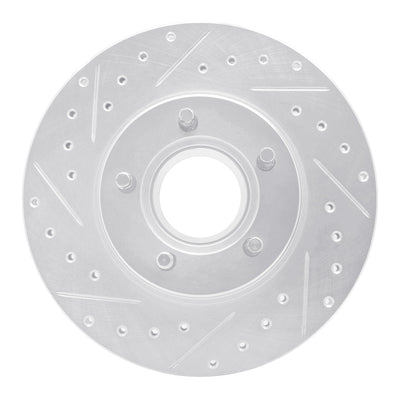 R1 95-97 Ford Ranger (USA/Canada) Front Left Drilled & Slotted Silver Brake Rotor