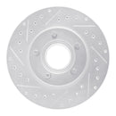 R1 95-97 Ford Ranger (USA/Canada) Front Left Drilled & Slotted Silver Brake Rotor
