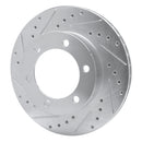 R1 95-04 Toyota 4Runner Front Right Drilled & Slotted Silver Brake Rotor
