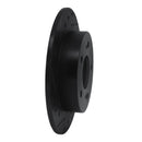 R1 94-98 Nissan 240SX Rear Left Drilled & Slotted Black Brake Rotor