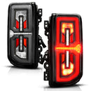ANZO 23-25 Chevy Colorado Full LED Tail Lights Ignition Initiation / SeqSig Black - Pair
