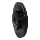 R1 13-24 Nissan Altima Front & Rear Drilled & Slotted Black Brake Rotor Set