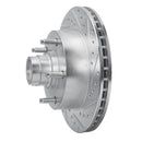 R1 94-01 Ford E-150 Econoline Club Wagon Front Right Drilled & Slotted Silver Brake Rotor