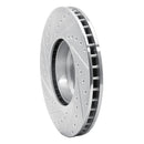R1 95-01 BMW 750IL Front Right Drilled & Slotted Silver Brake Rotor