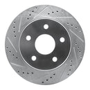 R1 02-24 Chrysler ASPEN Front Right Drilled & Slotted Silver Brake Rotor