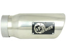 aFe MACH Force-Xp Universal Exhaust Tip 4 IN Inlet x 5 IN Outlet x 12 IN L- Polished Tip