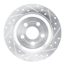 R1 22-25 Ford Maverick Rear Right Drilled & Slotted Silver Brake Rotor