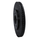 R1 07-24 Infiniti QX80 Front Right Drilled & Slotted Black Brake Rotor