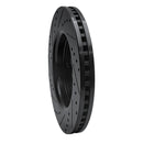 R1 10-14 Ford F-150 RWD Front Right Drilled & Slotted Black Brake Rotor