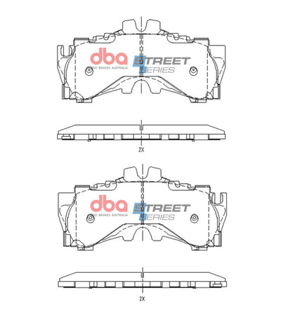 DBA 2017+ Lexus LC500 Street Series Front Brake Pads