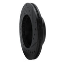 R1 83-89 Chrysler Conquest Front Left Drilled & Slotted Black Brake Rotor