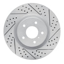 R1 03-08 Infiniti G35 Front Right Drilled & Slotted Geo-Carbon Rotor