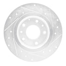 R1 16-18 Mazda CX-3 Rear Left Drilled & Slotted Silver Brake Rotor