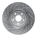 R1 10-20 Lexus RX450h Front & Rear Drilled & Slotted Silver Brake Rotor Set