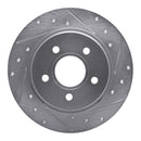 R1 12-18 Ford Focus Front & Rear Drilled & Slotted Silver Brake Rotor Set