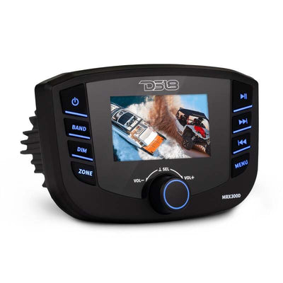 DS18 3in Color TFT Screen 3 Zones 4 volts Output BT RDS 4x 50 Watts DAB Europe Antenna Incl Headunit