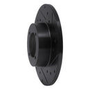 R1 70-73 Nissan 240Z Front Right Drilled & Slotted Black Brake Rotor