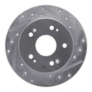 R1 06-11 Honda Civic Front & Rear Drilled & Slotted Silver Brake Rotor Set
