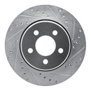 R1 07-12 Dodge Nitro Front Right Drilled & Slotted Silver Brake Rotor