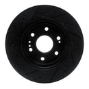 R1 19-26 GMC Yukon XL Front Drilled & Slotted Black Rotors