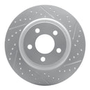 R1 06-15 Mazda 5 Rear Right Drilled & Slotted Geo-Carbon Rotor
