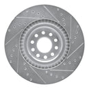 R1 01-03 Audi S8 Front Left Drilled & Slotted Silver Brake Rotor