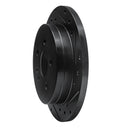 R1 98-05 Mercedes-Benz ML320 Rear Right Drilled & Slotted Black Brake Rotor