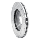 R1 96-00 Chrysler Voyager Front Right Drilled & Slotted Silver Brake Rotor