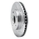 R1 87-90 Chrysler Town & Country Front Right Drilled & Slotted Silver Brake Rotor