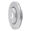 R1 17-20 Acura MDX Front Left Drilled & Slotted Silver Brake Rotor