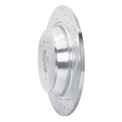 R1 13-20 Ford Escape Rear Drilled & Slotted Silver Brake Rotor Set