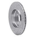 R1 99-06 BMW 323I Rear Right Drilled & Slotted Silver Brake Rotor