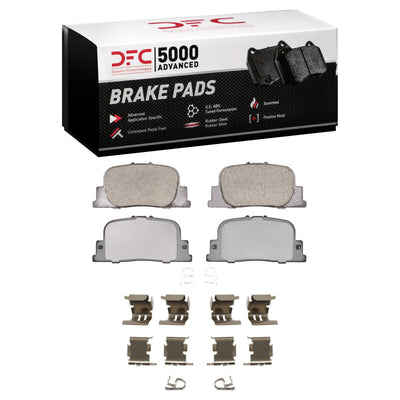 DFC 05-10 Scion tC Rear Drilled & Slotted Geoperformance Rotors 5000 Advanced Brake Pads w/Hardware