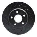 R1 05-05 Buick LeSabre Front Left Drilled & Slotted Black Brake Rotor