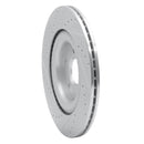 R1 14-21 Jaguar XJ Rear Right Drilled & Slotted Silver Brake Rotor