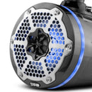 DS18 Marine And Powersports Towers 6.5in 100 Watts RMS RGB LED Lights Black Carbon Fiber