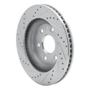 R1 07-17 Buick Enclave Front Right Drilled & Slotted Silver Brake Rotor