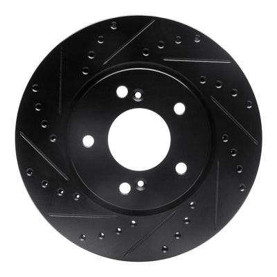 R1 91-96 Acura NSX Front Left Drilled & Slotted Black Brake Rotor