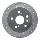 R1 02-08 Lexus ES330 Rear Drilled & Slotted Silver Brake Rotor Set