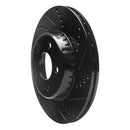 R1 15-23 Mercedes-Benz C350E Rear Right Drilled & Slotted Black Brake Rotor