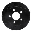 R1 91-94 Ford Crown Victoria Front Left Drilled & Slotted Black Brake Rotor