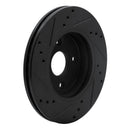 R1 11-15 Mazda 2 (Mexico) Front Right Drilled & Slotted Black Brake Rotor