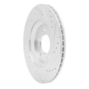 R1 2019-2025 Hyundai Elantra N Rear Left Drilled & Slotted Silver Brake Rotor